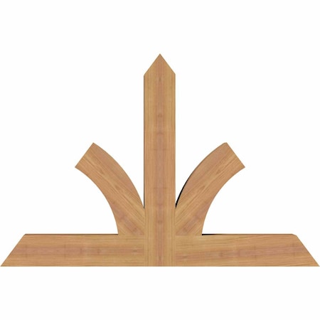 Richland Timber Gable Bracket, Western Red Cedar, 36W X 24H X 3 1/2D X 3 1/2F, 16/12 Pitch